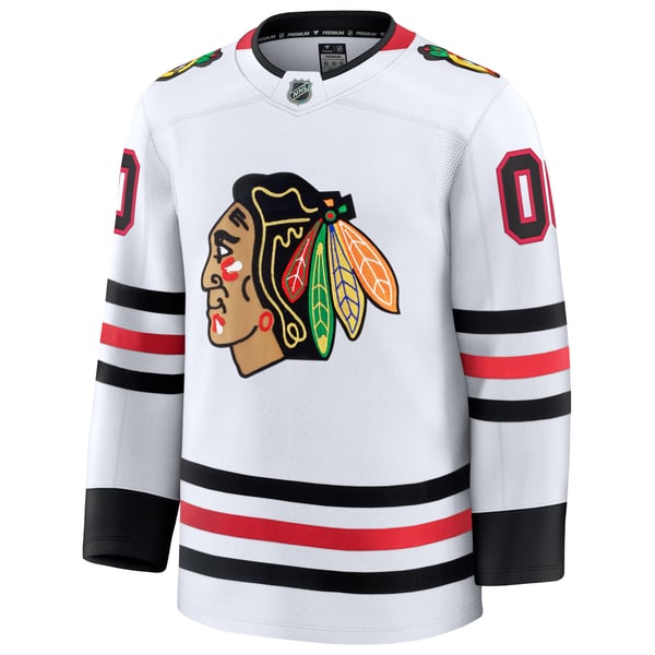 Men's Chicago Blackhawks Fanatics White Away Premium Custom Jersey - Image 3