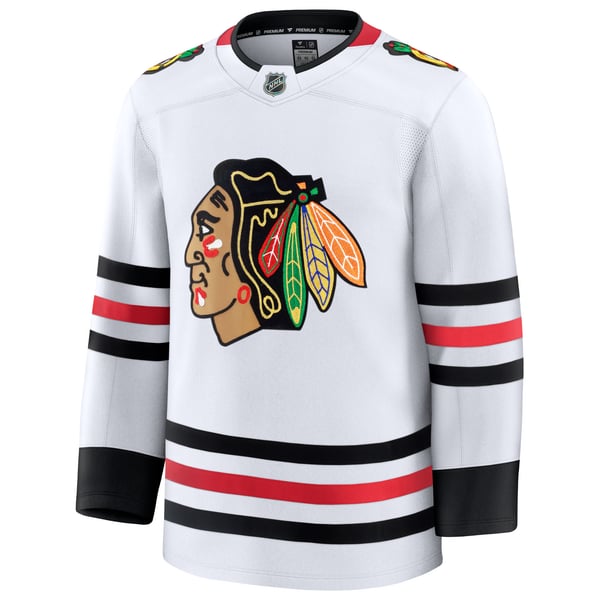 Men's Chicago Blackhawks Fanatics White Away Premium Jersey - Image 3