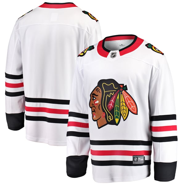 Men's Chicago Blackhawks Fanatics White Breakaway Away Jersey - Image 2