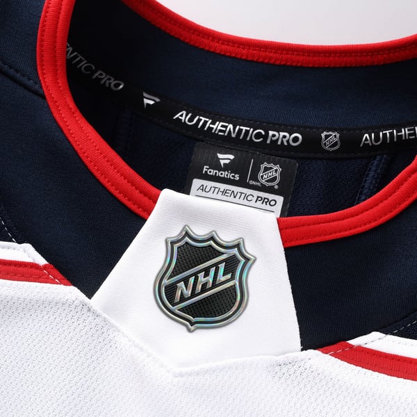 Men's Columbus Blue Jackets Fanatics White Away Authentic Pro Jersey - Image 5