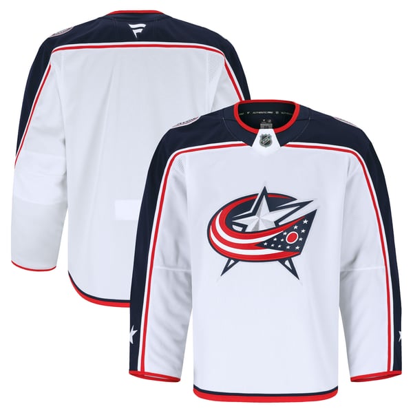 Men's Columbus Blue Jackets Fanatics White Away Authentic Pro Jersey - Image 1