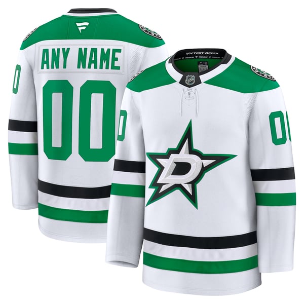 Men's Dallas Stars Fanatics White Away Premium Custom Jersey - Image 1