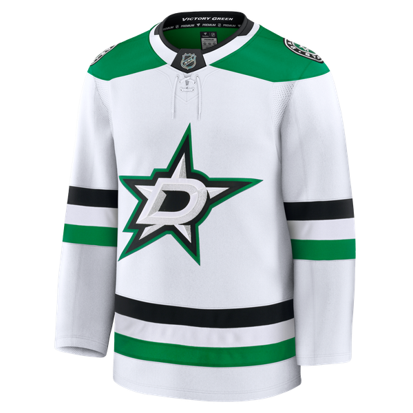 Men's Dallas Stars  Fanatics White Away Premium Jersey - Image 3