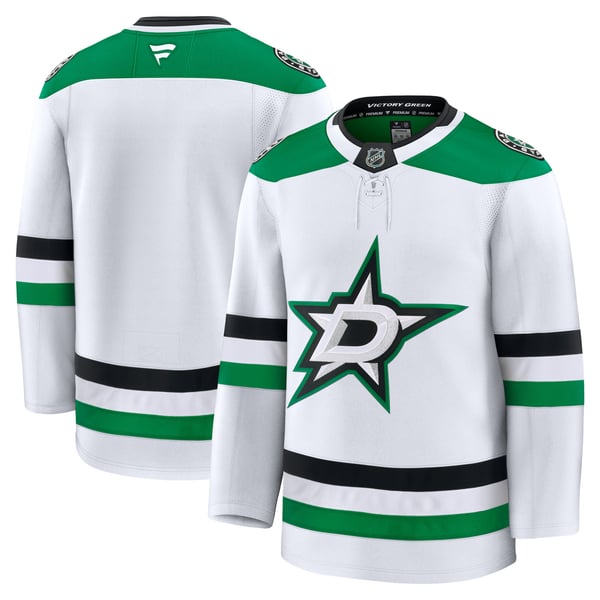Men's Dallas Stars Fanatics White Away Premium Jersey - Image 1