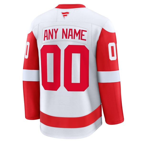 Men's Detroit Red Wings Fanatics White Away Premium Custom Jersey - Image 4