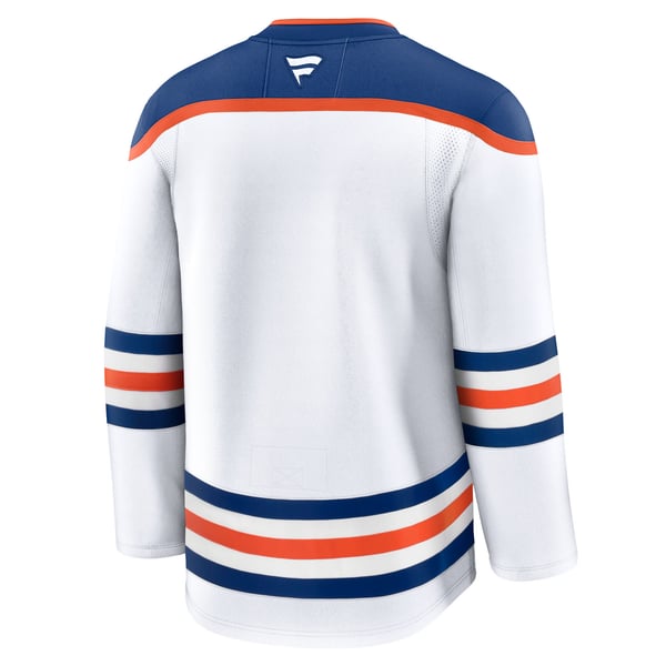 Men's Edmonton Oilers Fanatics White Away Premium Jersey - Image 4