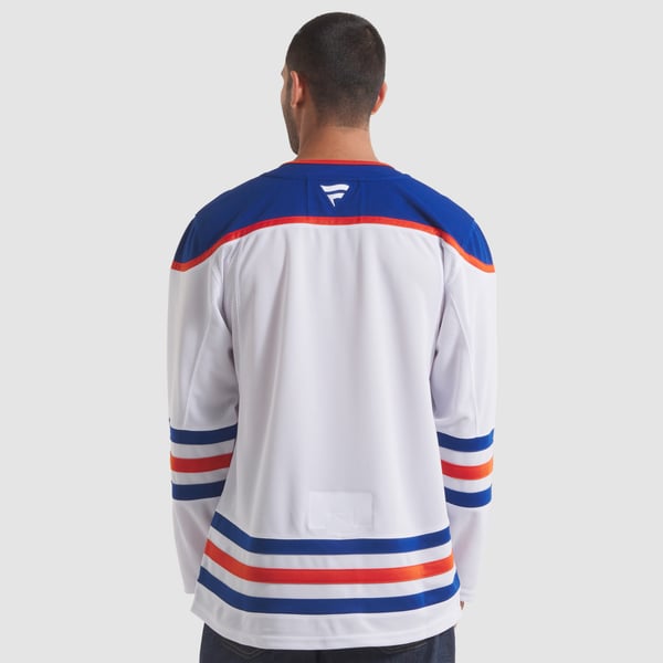 Men's Edmonton Oilers Fanatics White Away Premium Jersey - Image 6