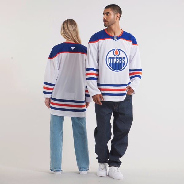 Men's Edmonton Oilers Fanatics White Away Premium Jersey - Image 8
