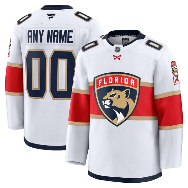 Men's Florida Panthers Fanatics White Away Premium Custom Jersey - Image 2