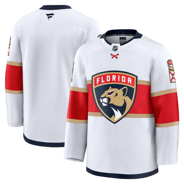 Men's Florida Panthers Fanatics White Away Premium Jersey - Image 2