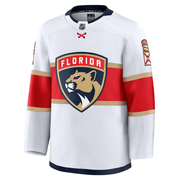 Men's Florida Panthers Fanatics White Away Premium Jersey - Image 3