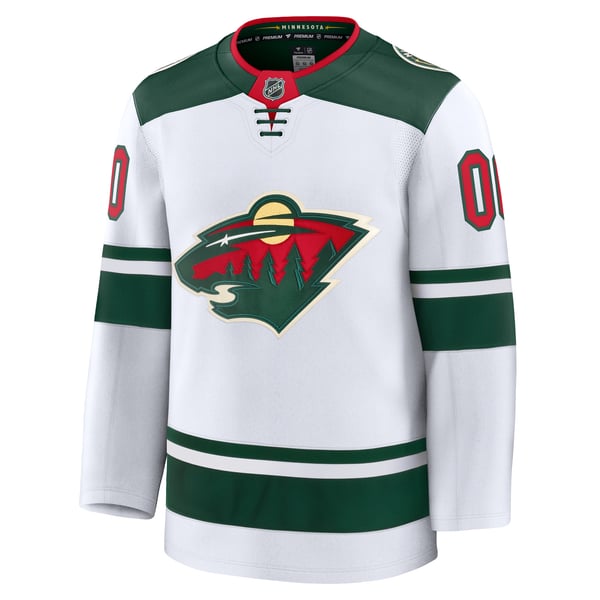Men's Minnesota Wild Fanatics White Away Premium Custom Jersey - Image 3