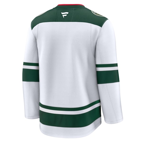 Men's Minnesota Wild Fanatics White Away Premium Jersey - Image 4