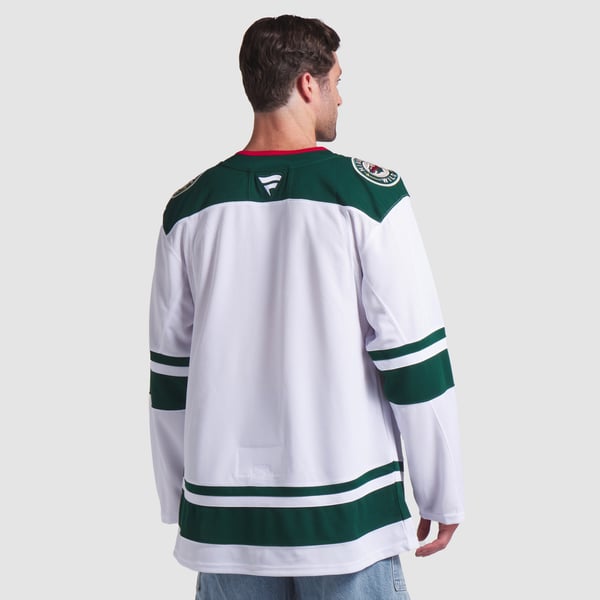 Men's Minnesota Wild Fanatics White Away Premium Jersey - Image 6