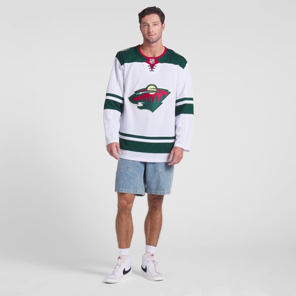 Men's Minnesota Wild Fanatics White Away Premium Jersey - Image 7