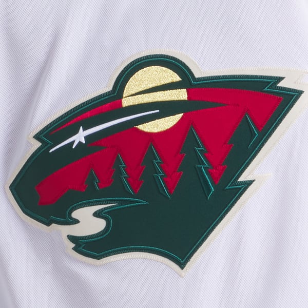 Men's Minnesota Wild Fanatics White Away Premium Jersey - Image 8