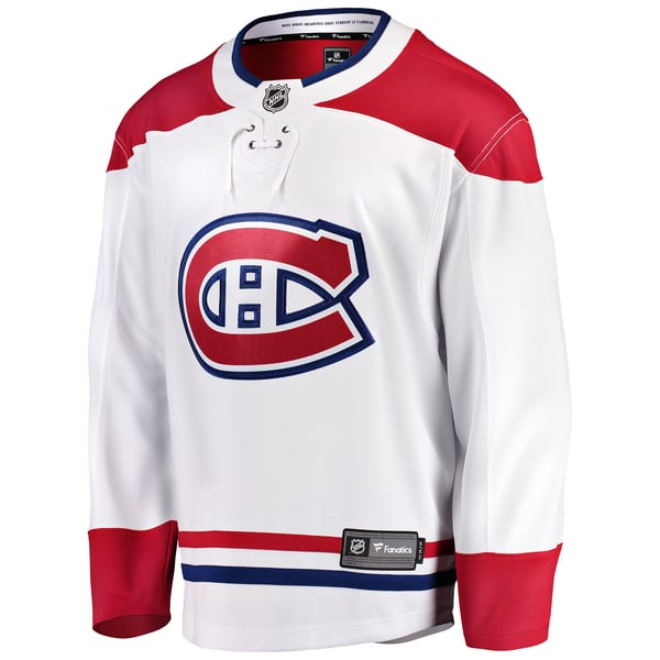 Men's Montreal Canadiens Fanatics White Away Breakaway Jersey - Image 3
