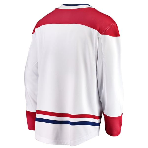 Men's Montreal Canadiens Fanatics White Away Breakaway Jersey - Image 4