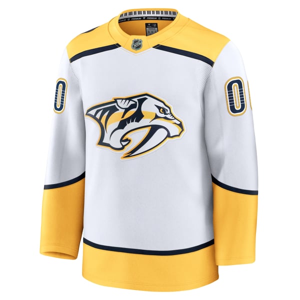 Men's Nashville Predators Fanatics White Away Premium Custom Jersey - Image 3
