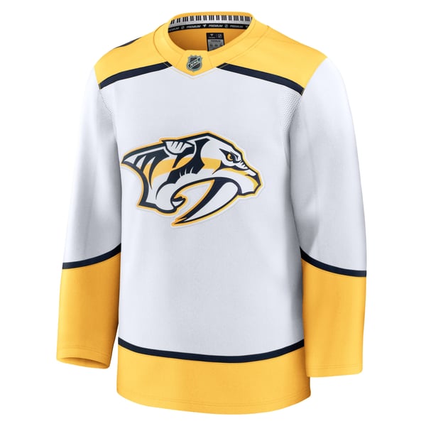 Men's Nashville Predators Fanatics White Away Premium Jersey - Image 3