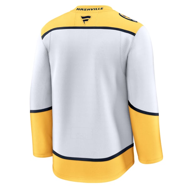 Men's Nashville Predators Fanatics White Away Premium Jersey - Image 4
