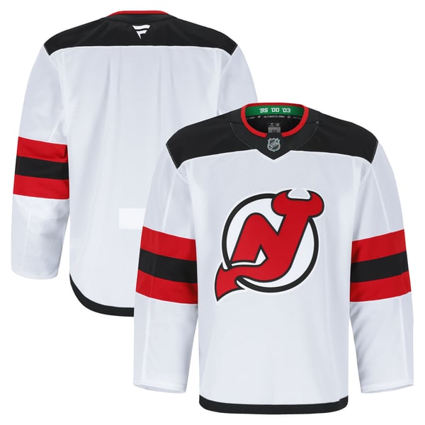 Men's New Jersey Devils Fanatics White Away Authentic Pro Jersey - Image 1