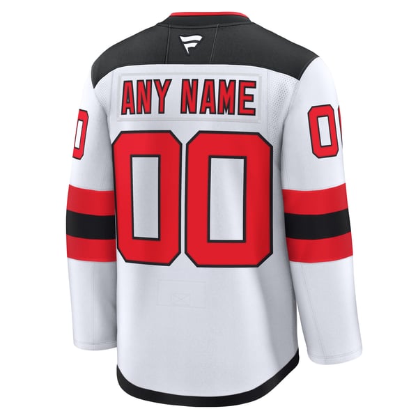Men's New Jersey Devils Fanatics White Away Premium Custom Jersey - Image 4