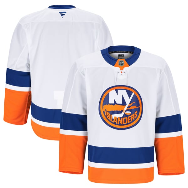 Men's New York Islanders Fanatics White Away Authentic Pro Jersey - Image 1