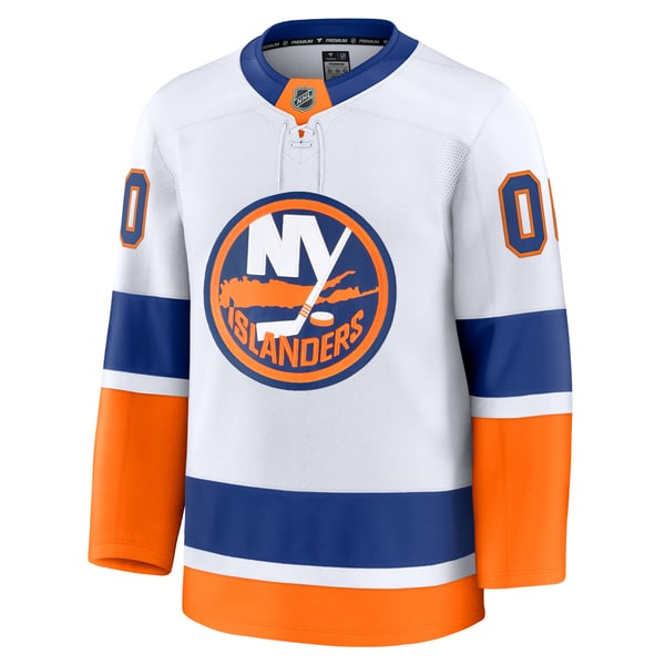 Men's New York Islanders Fanatics White Away Premium Custom Jersey - Image 3