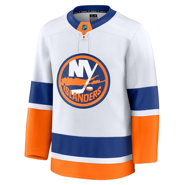 Men's New York Islanders Fanatics White Away Premium Jersey - Image 3