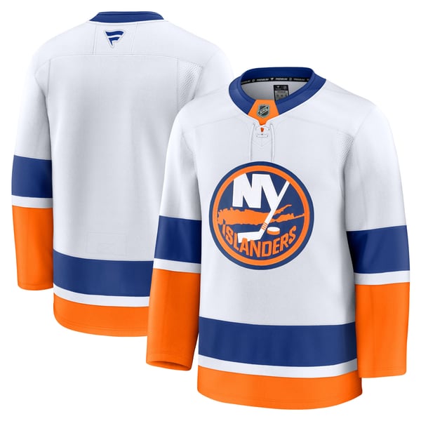 Men's New York Islanders Fanatics White Away Premium Jersey - Image 1