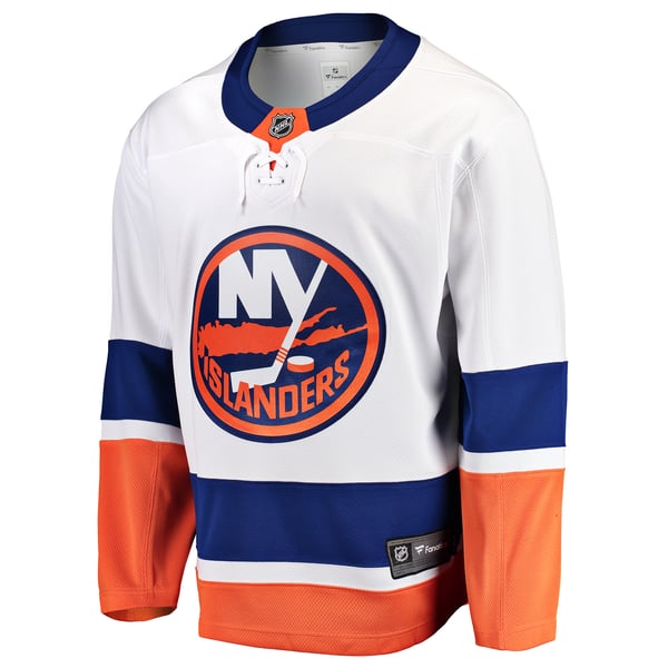 Men's New York Islanders Fanatics White Breakaway Away Jersey - Image 3