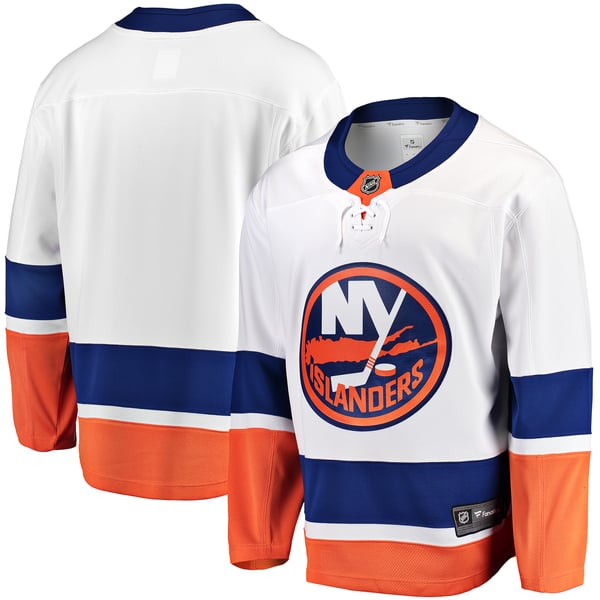 Men's New York Islanders Fanatics White Breakaway Away Jersey - Image 1
