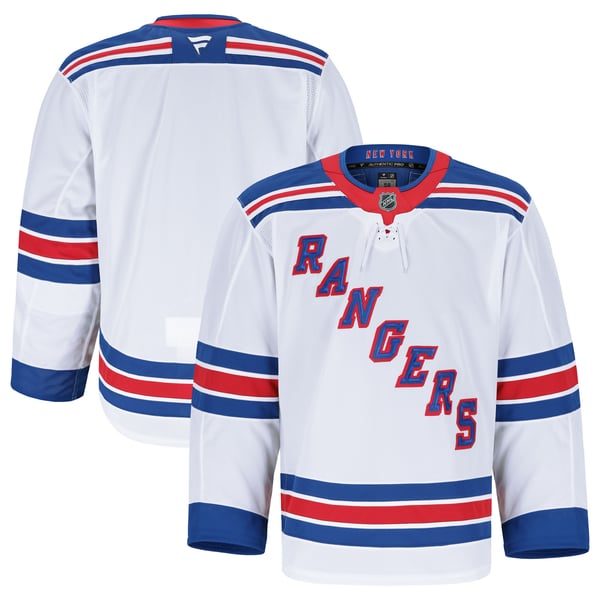 Men's New York Rangers Fanatics White Away Authentic Pro Jersey - Image 1