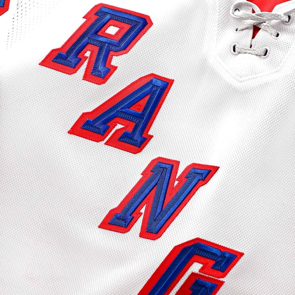 Men's New York Rangers Fanatics White Away Premium Jersey - Image 5