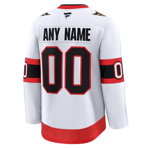 Men's Ottawa Senators Fanatics White Away Premium Custom Jersey - Image 4