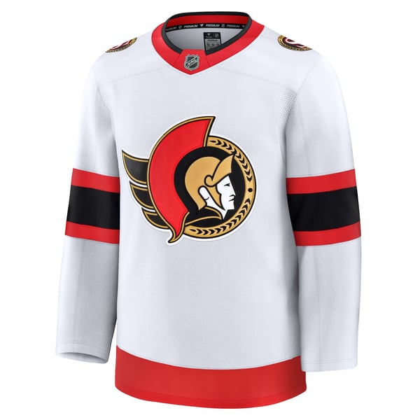 Men's Ottawa Senators Fanatics White Away Premium Jersey - Image 3
