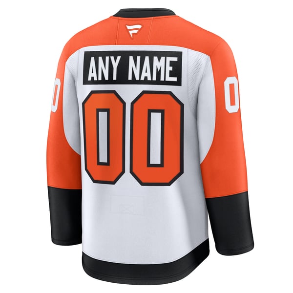 Men's Philadelphia Flyers Fanatics White Away Premium Custom Jersey - Image 4