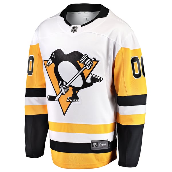 Men's Pittsburgh Penguins Fanatics White Away Breakaway Custom Jersey - Image 3