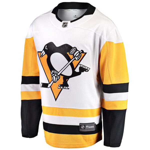 Men's Pittsburgh Penguins Fanatics White Away Breakaway Jersey - Image 3