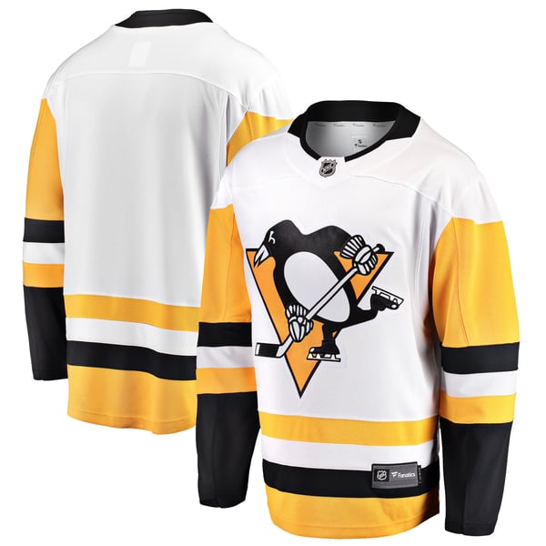 Men's Pittsburgh Penguins Fanatics White Away Breakaway Jersey - Image 1
