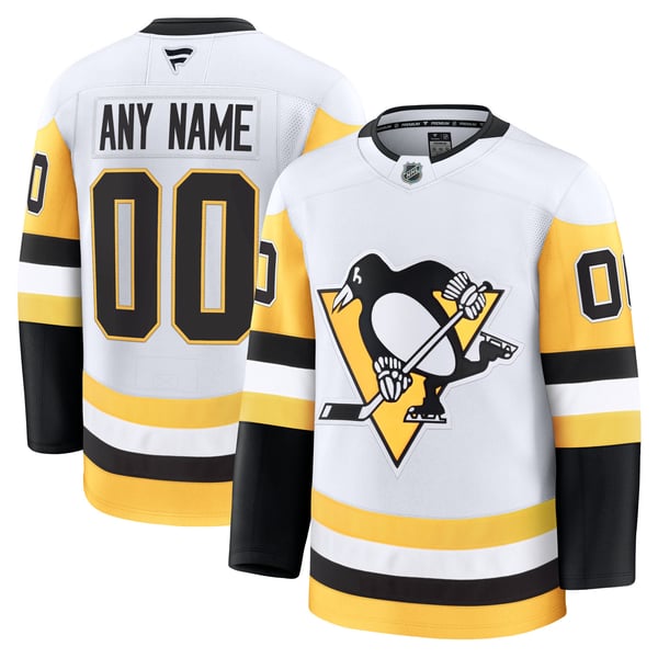 Men's Pittsburgh Penguins Fanatics White Away Premium Custom Jersey - Image 1