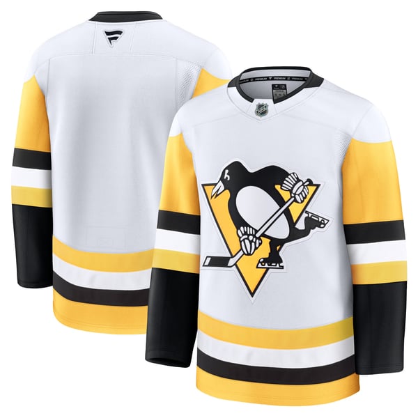 Men's Pittsburgh Penguins Fanatics White Away Premium Jersey - Image 2