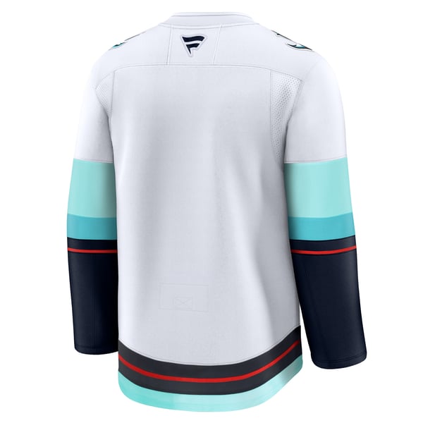 Men's Seattle Kraken Fanatics White Away Premium Jersey - Image 4