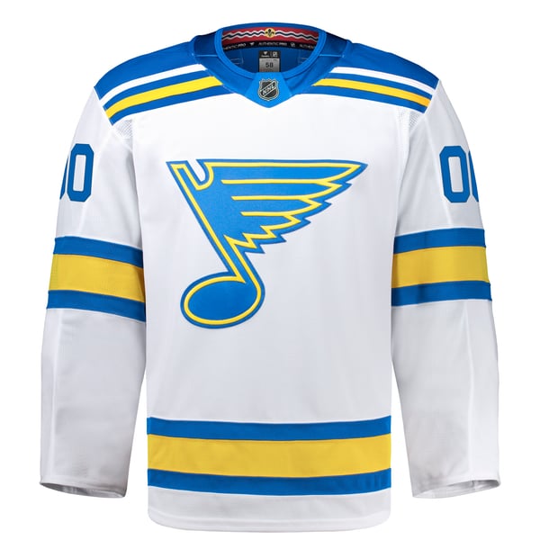 Men's St. Louis Blues Fanatics White Away Authentic Pro Custom Jersey - Image 3