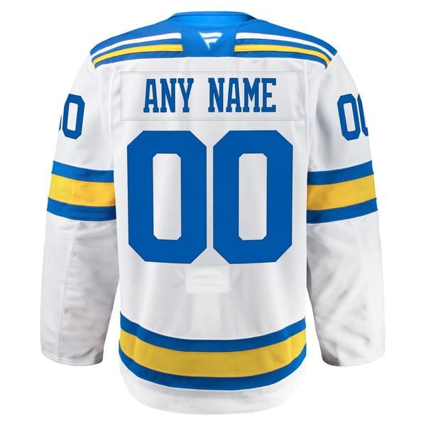 Men's St. Louis Blues Fanatics White Away Authentic Pro Custom Jersey - Image 4