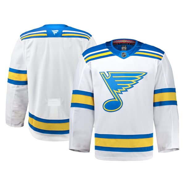 Men's St. Louis Blues Fanatics White Away Authentic Pro Jersey - Image 1