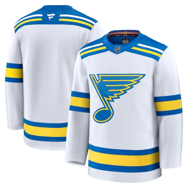 Men's St. Louis Blues Fanatics White Away Premium Jersey - Image 2