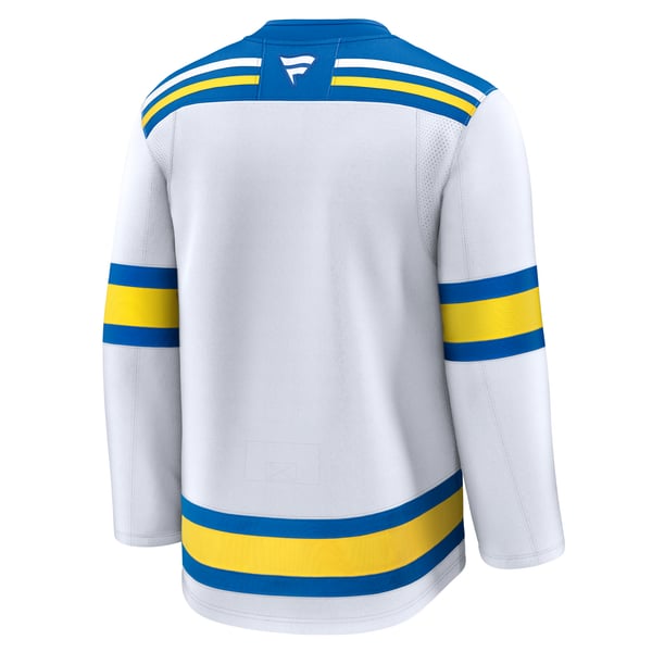 Men's St. Louis Blues Fanatics White Away Premium Jersey - Image 4