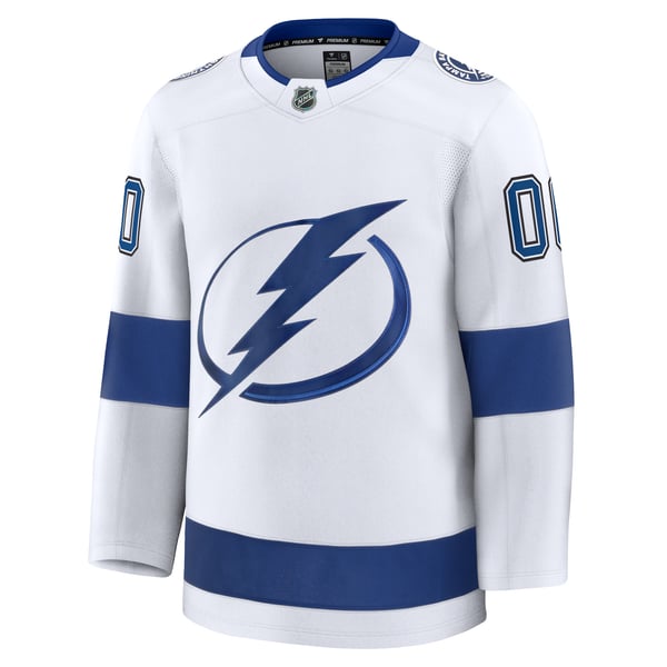 Men's Tampa Bay Lightning Fanatics White Away Premium Custom Jersey - Image 3